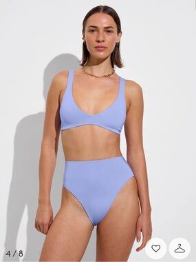 Left On Friday | Hi Hi Bottom in Riptide (Periwinkle) High Rise Bikini - Size L